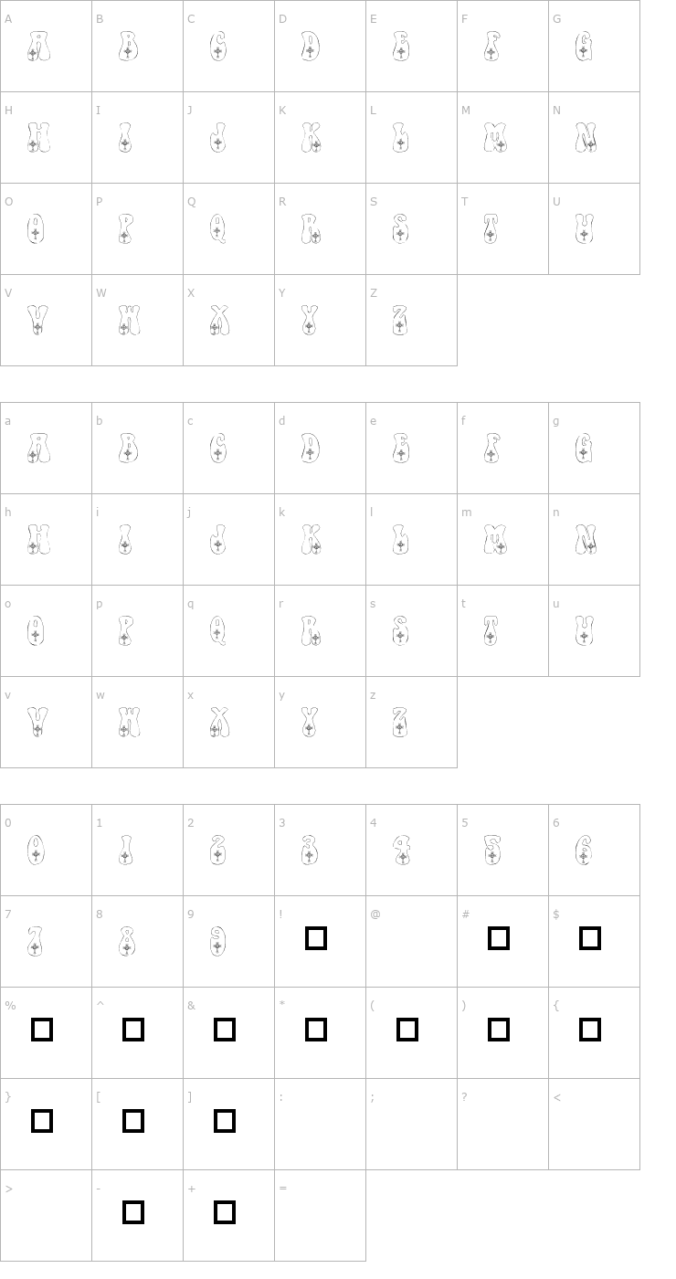 Character Map 101! Celtic Knot Deco Font
