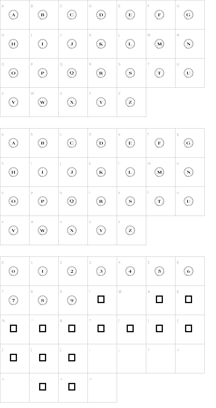 Character Map 101! Compass Font