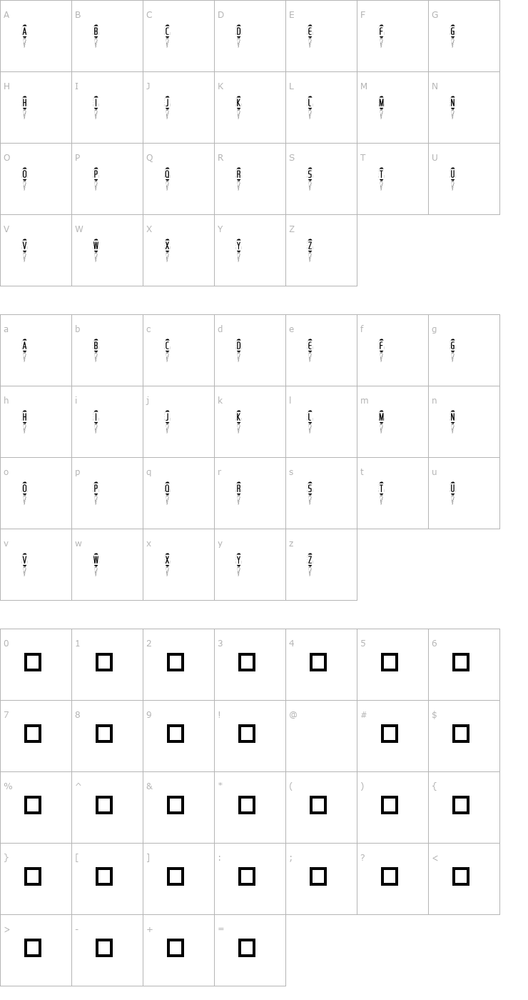 Character Map 101! Dad's KeyZ Font