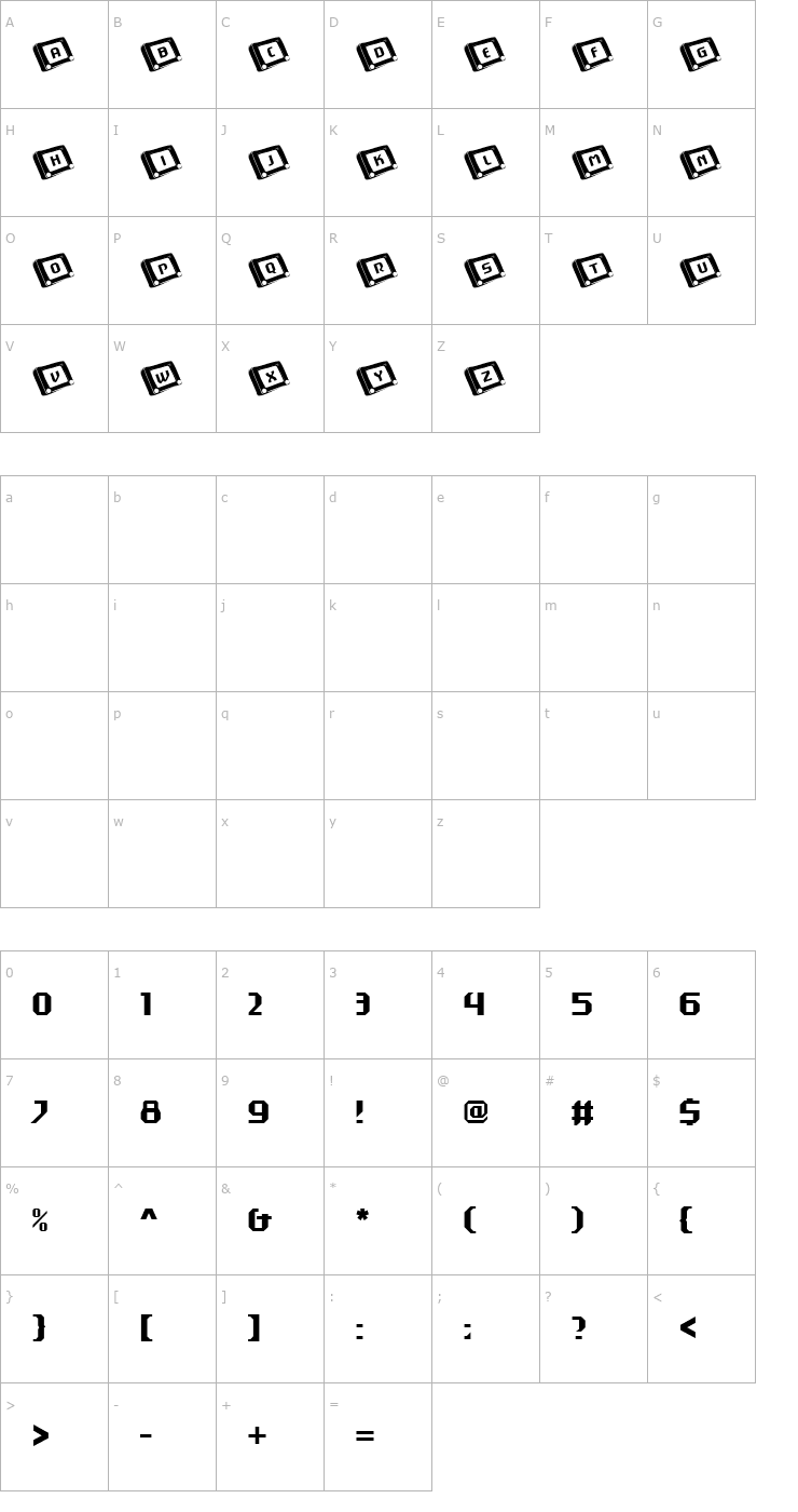 Character Map 101! EtchASketch Font
