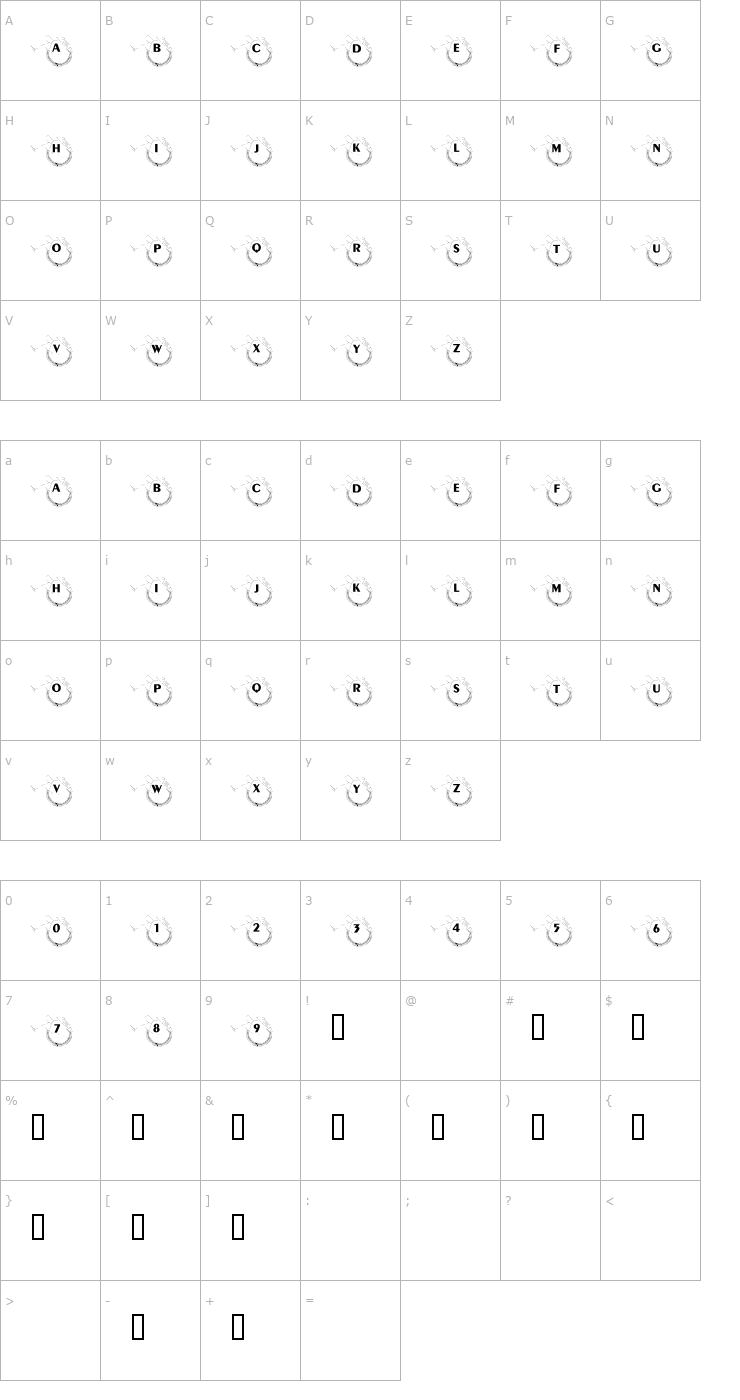 Character Map 101! Referee Ron's Whistle Font