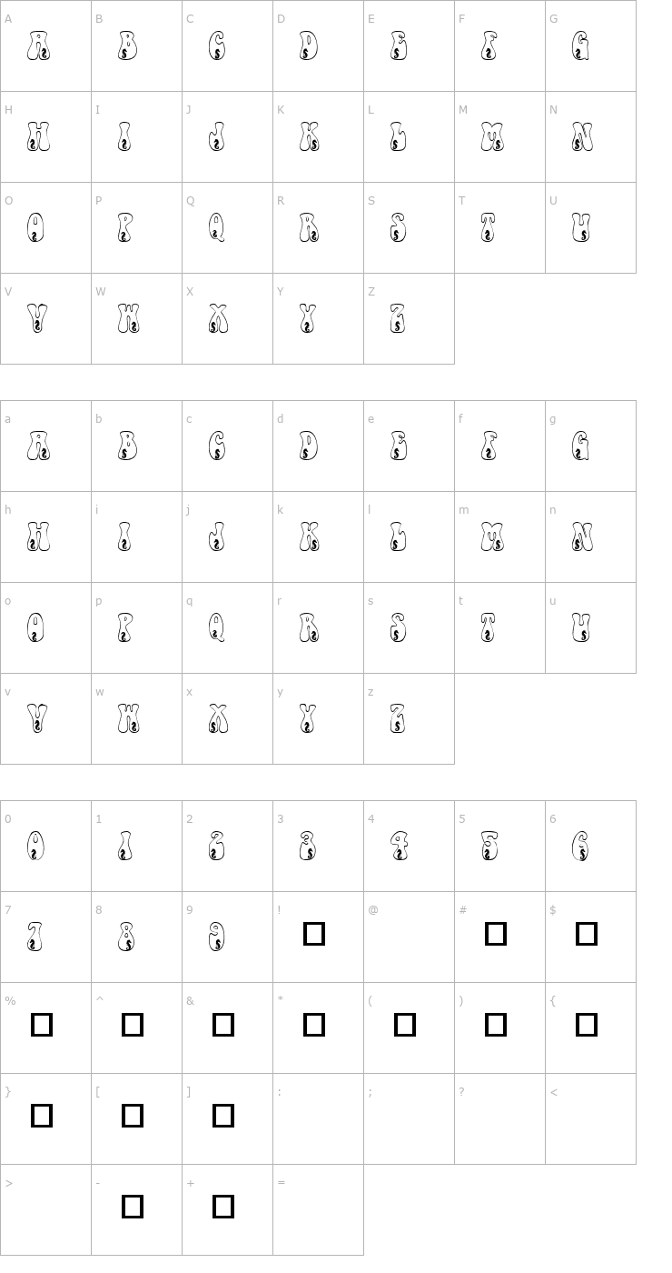 Character Map 101! Sea HorseZ Font