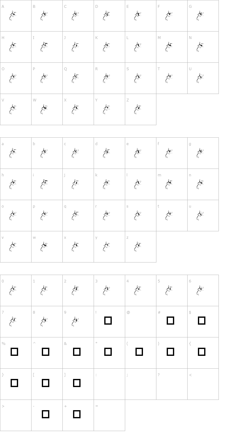 Character Map 101! Shooting StarZ Font