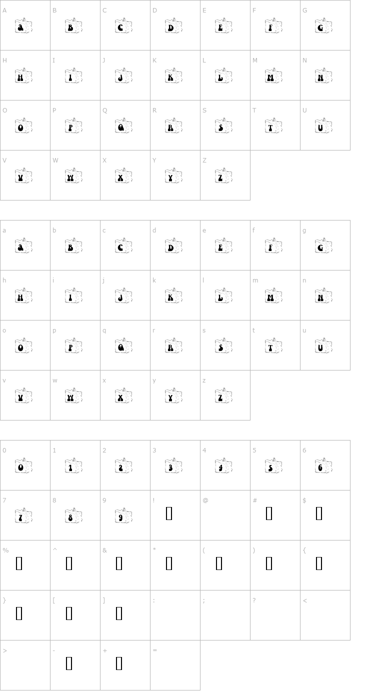 Character Map 101! Slice of Cake Font