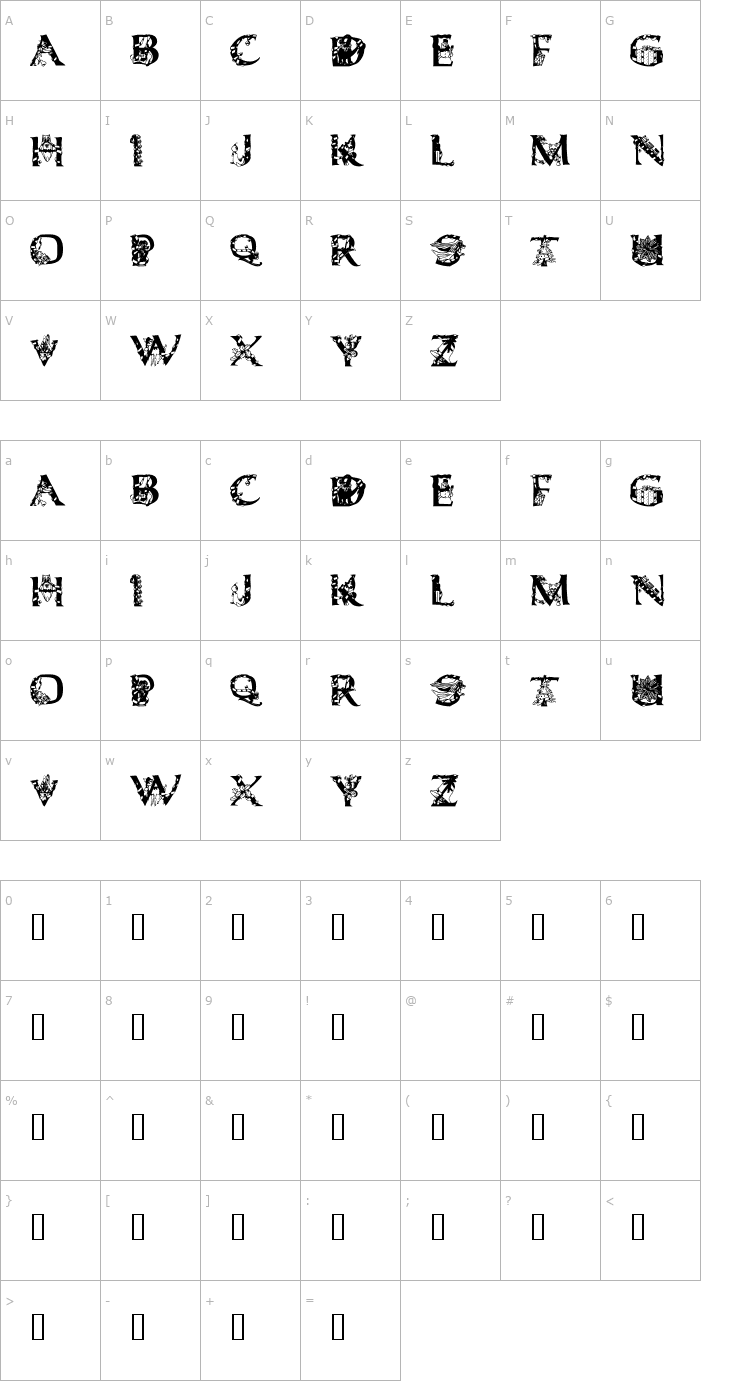 Character Map 101! 'Tis the SeaZon Font