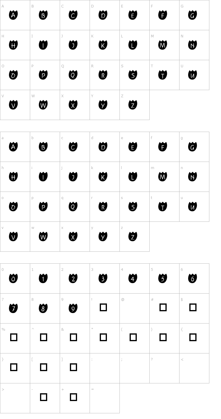 Character Map 101! TulipZ Font