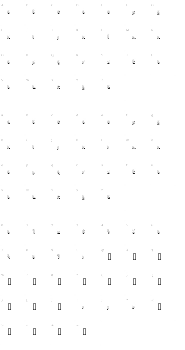 Character Map 10.10 Font