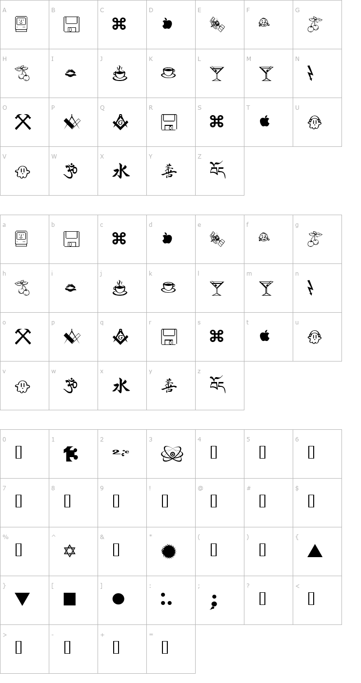 Character Map 13_Inka Font