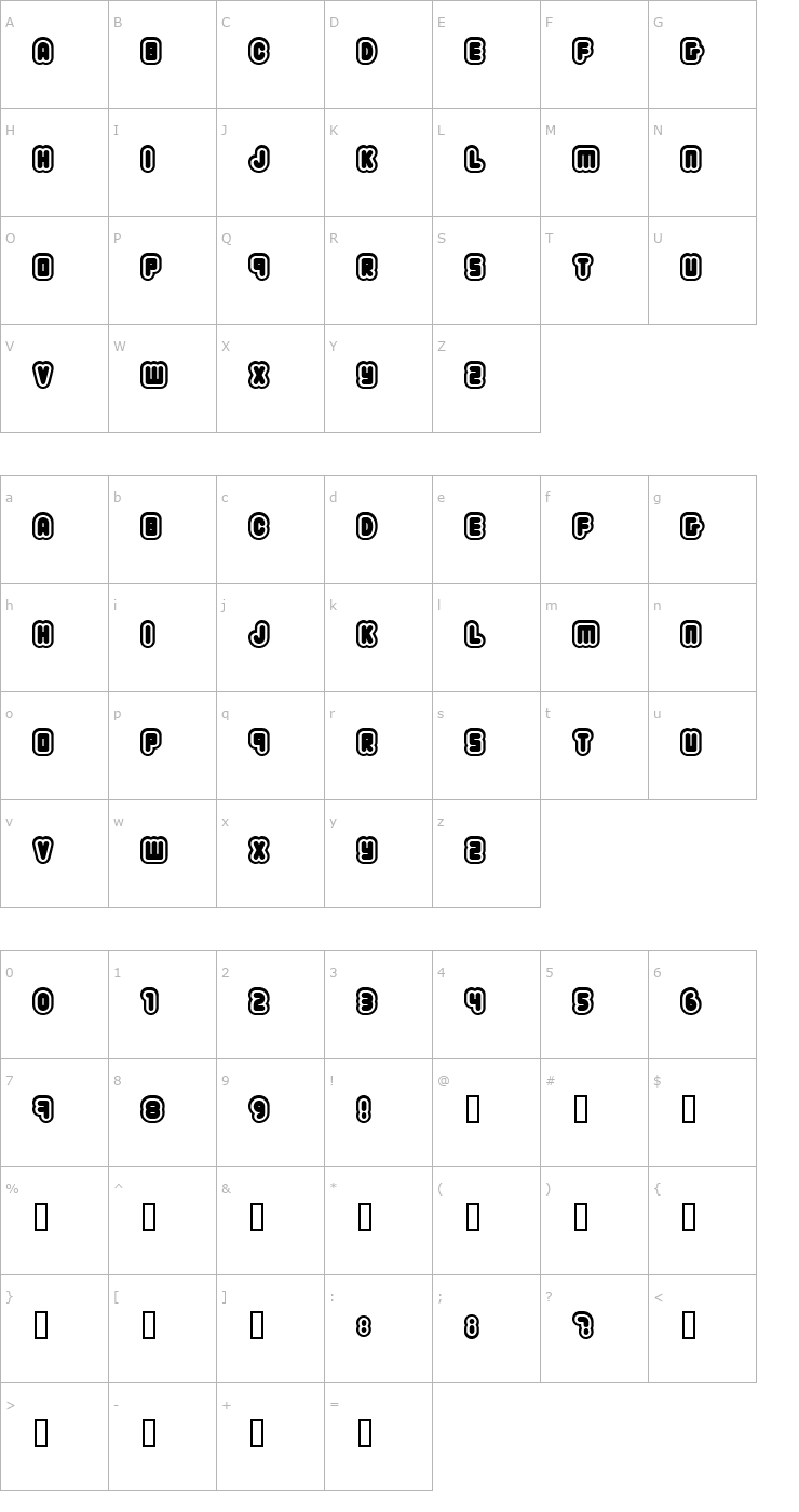 Character Map 22 03 Font