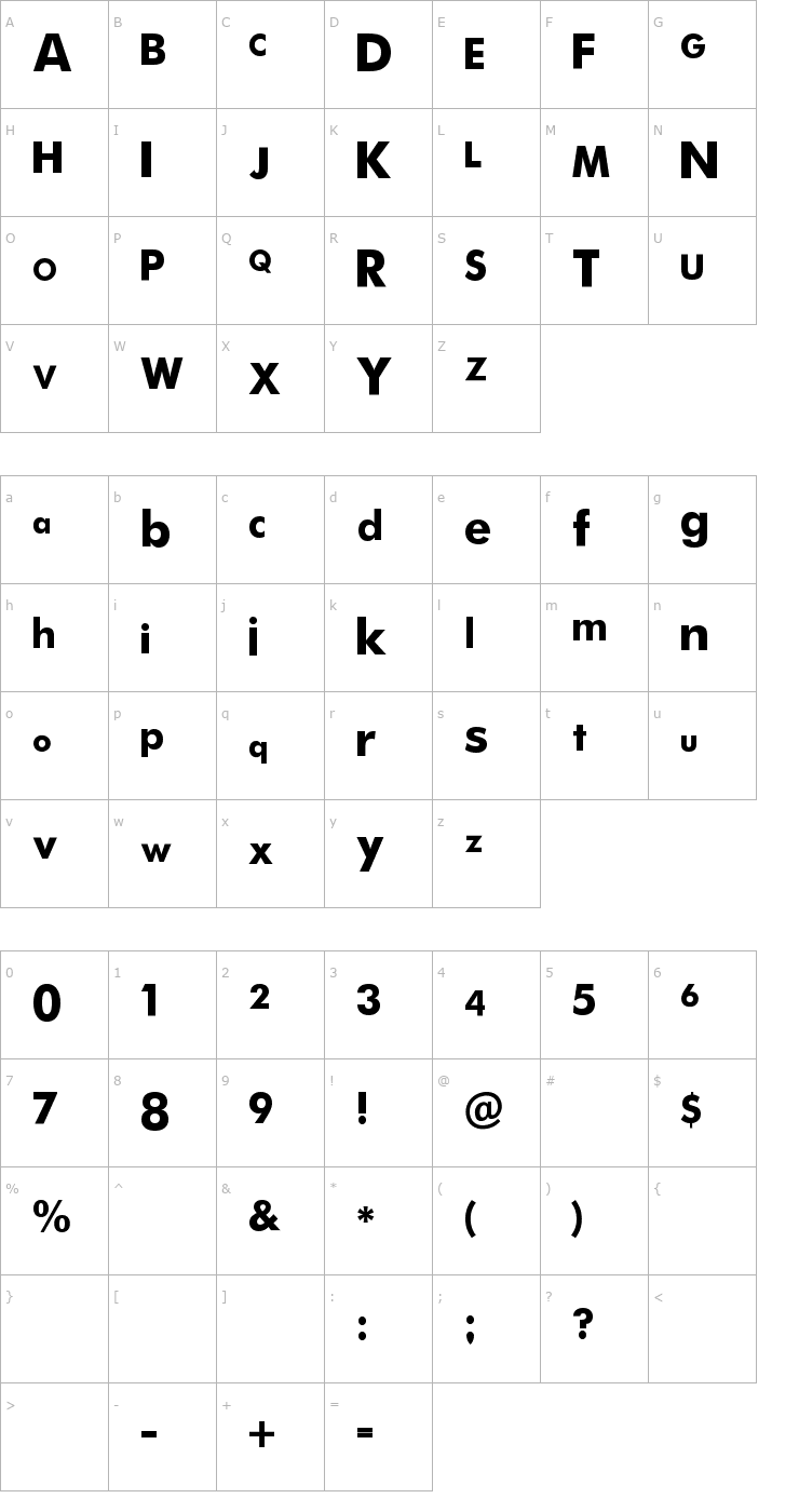 Character Map 2Peas Airplanes Font