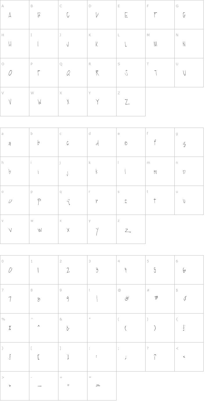 Character Map 2Peas Animal Crackers Font