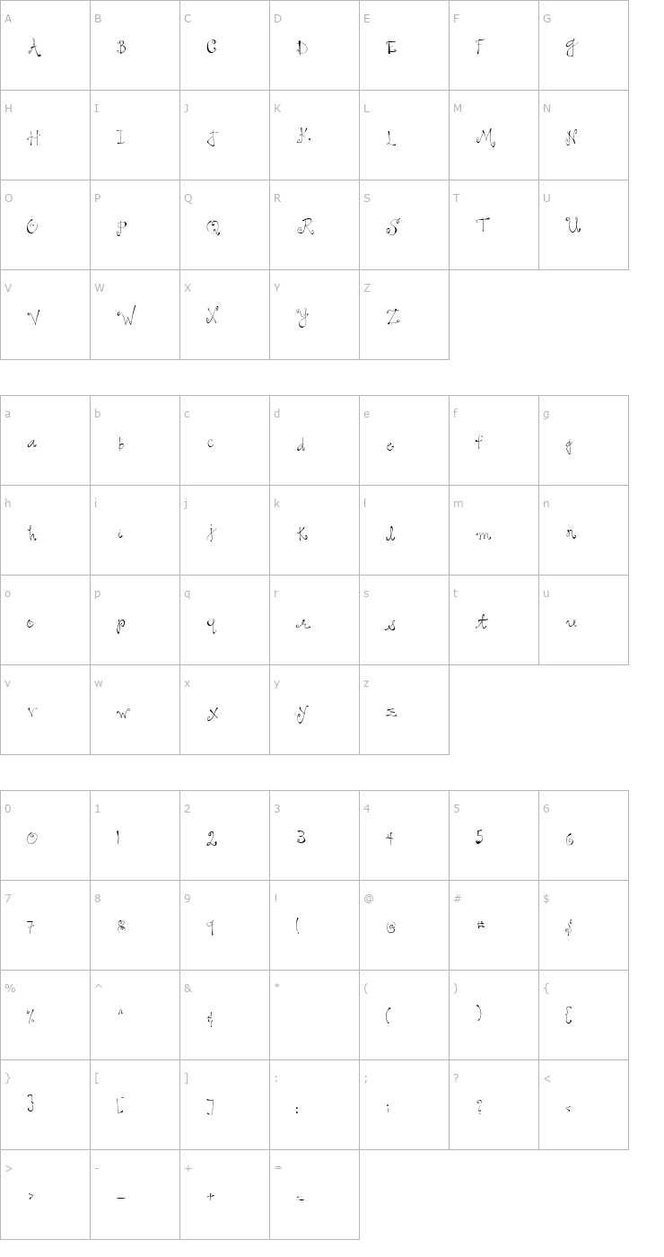 Character Map 2Peas Apple Crisp Font