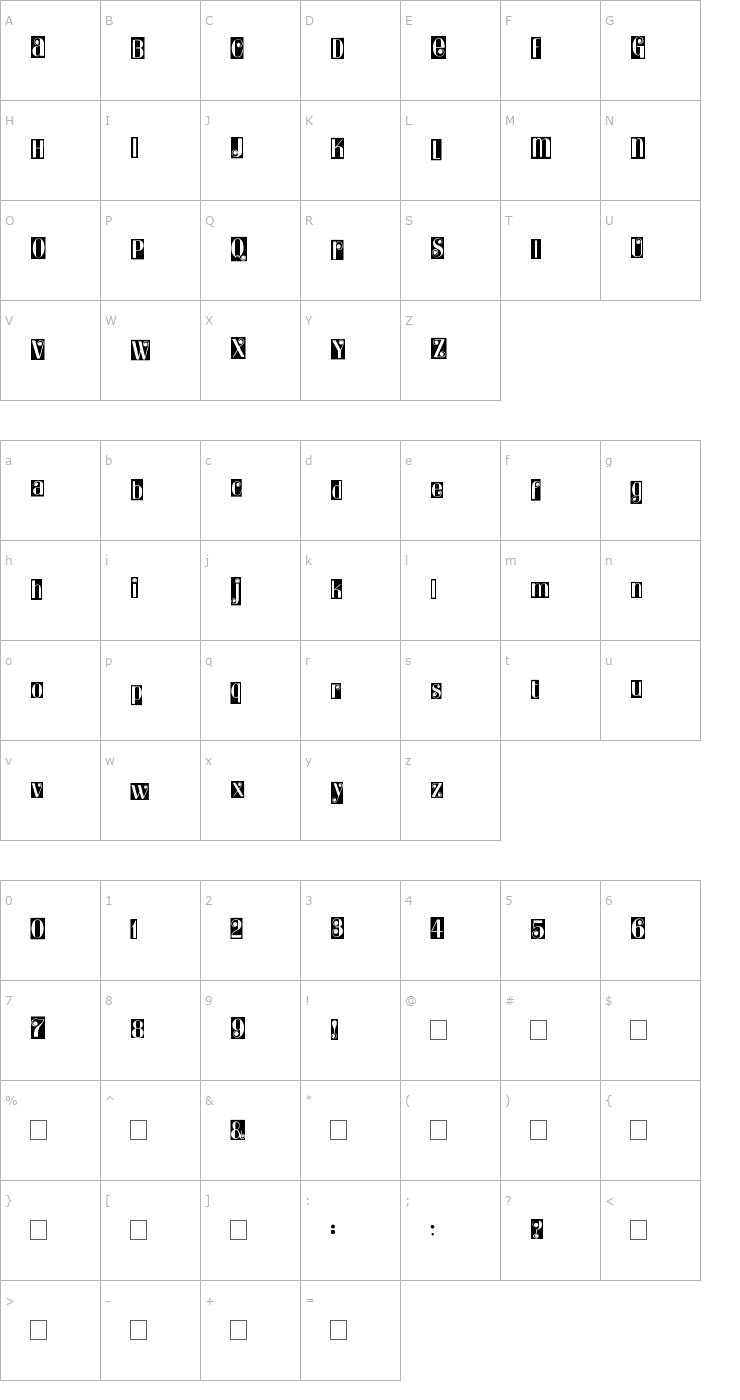Character Map 2Peas Cindy Font