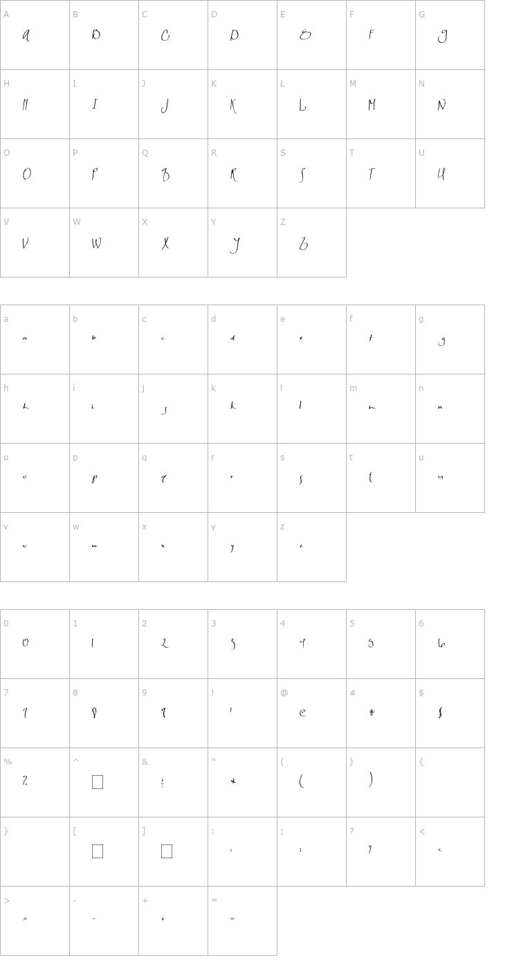 Character Map 2Peas Crumbly Gingersnap Font