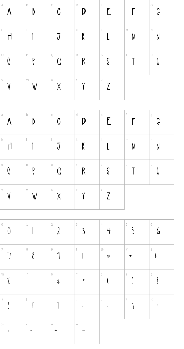 Character Map 2Peas Dinosaur Font