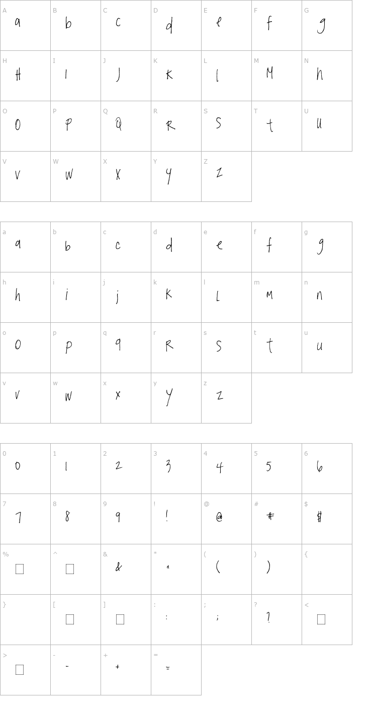 Character Map 2Peas Falling Leaves Font