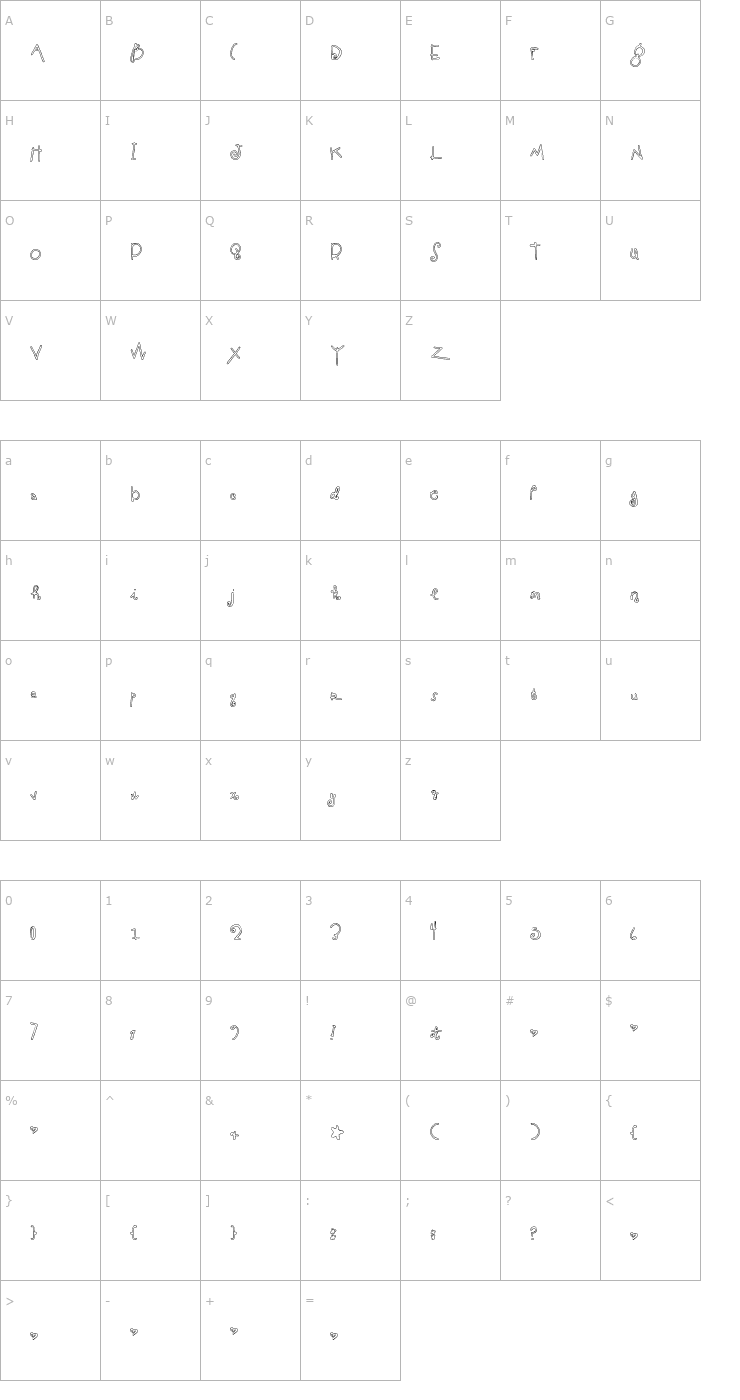 Character Map 2Peas Good Mail Day Font