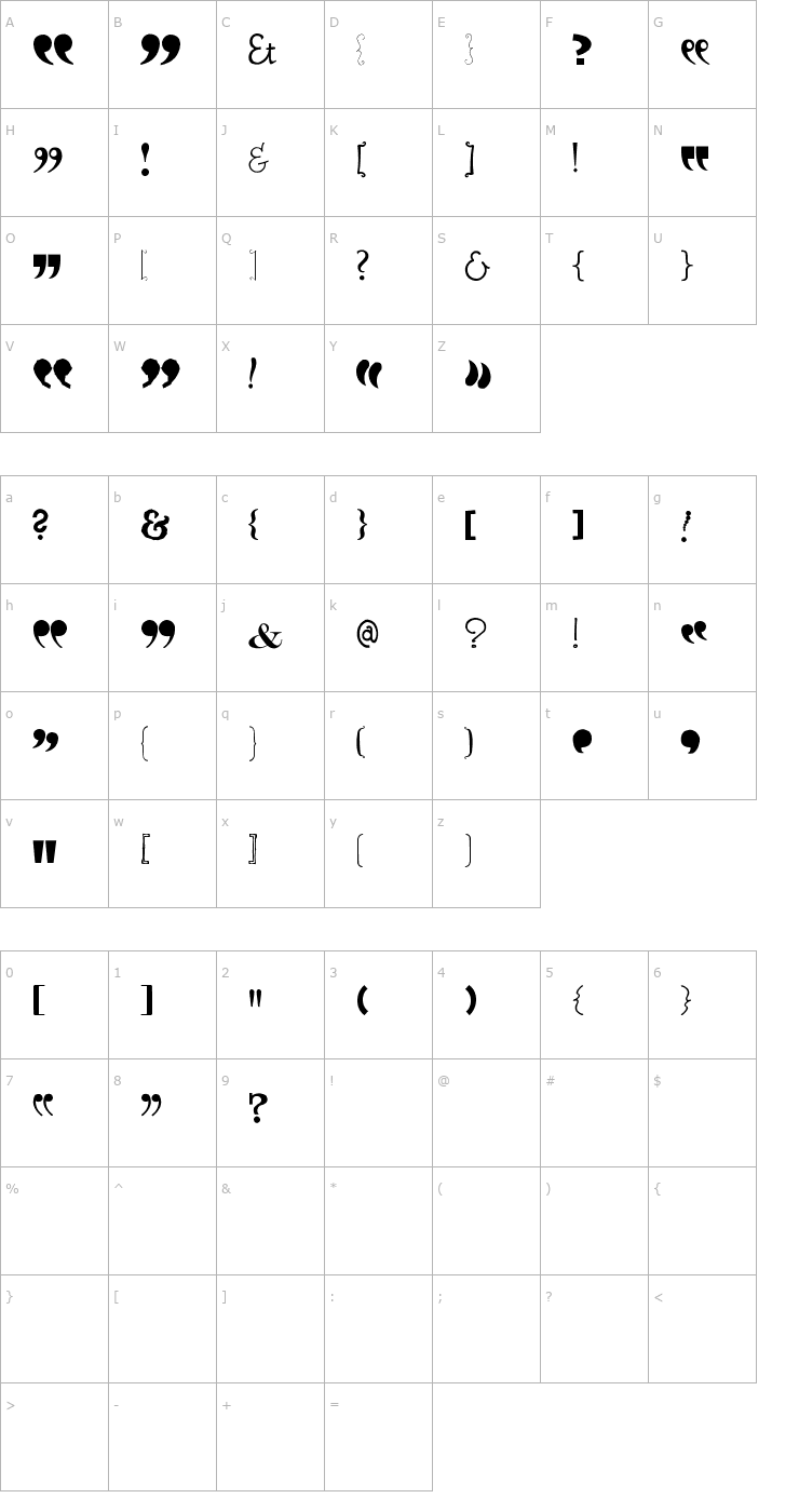 Character Map 2Peas Journaling Dingbats Font
