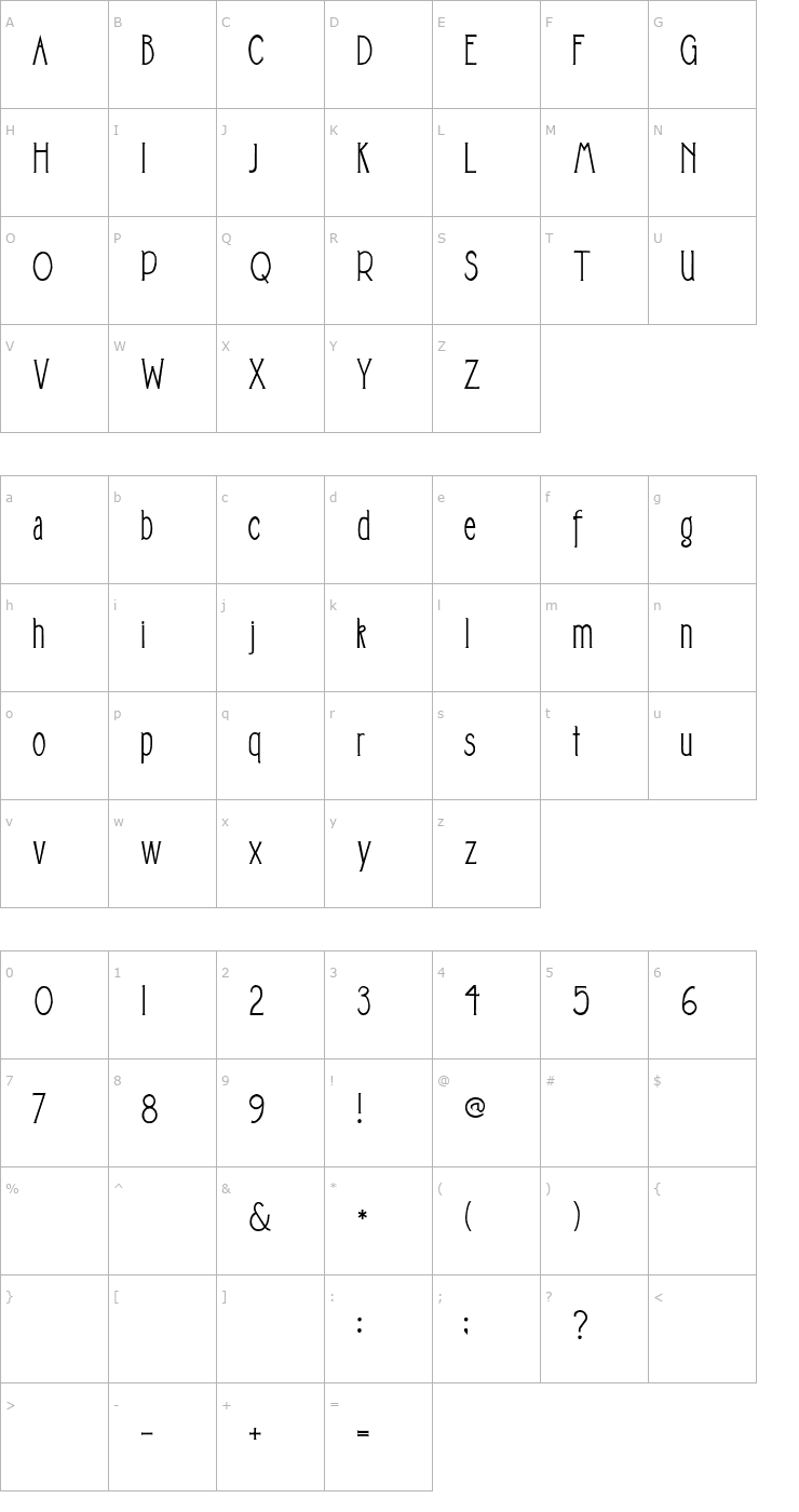 Character Map 2Peas Lighhouse Font