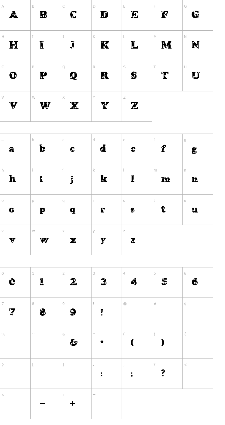 Character Map 2Peas Loving Essential Font