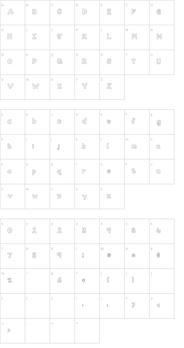 Character Map 2Peas Megablock Font