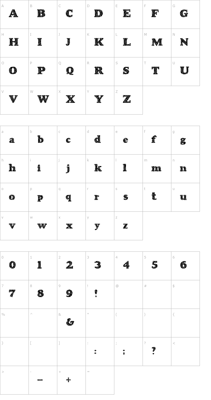 Character Map 2Peas Prose Font