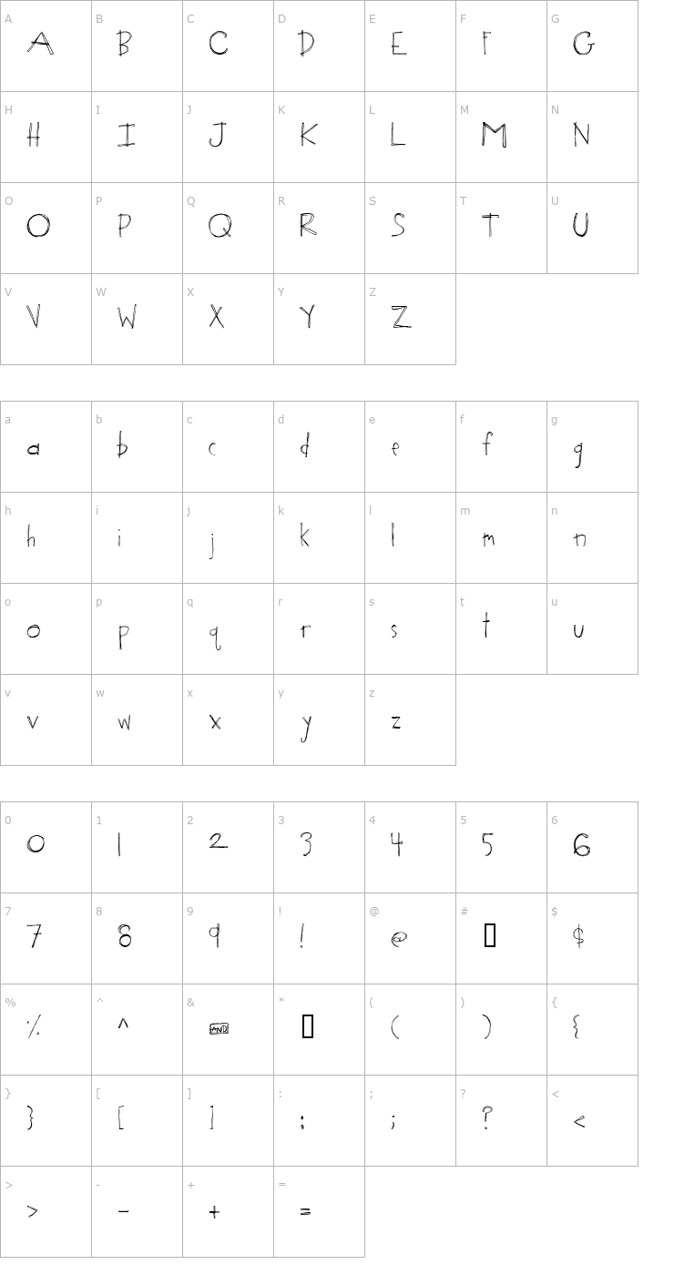 Character Map 2Peas Red Velvet Cake Font