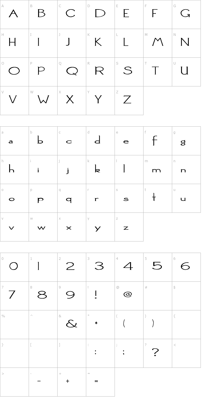 Character Map 2Peas Squish Font