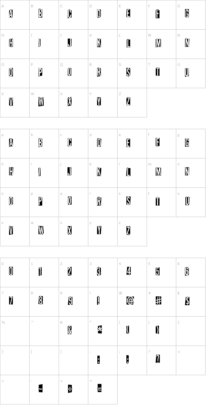 Character Map 2Peas Style Magnet Font