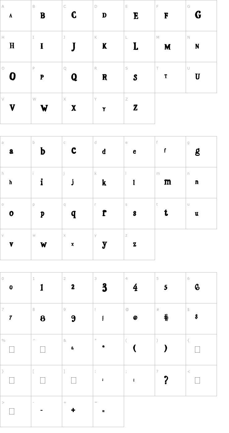 Character Map 2Peas Sunflowers Font
