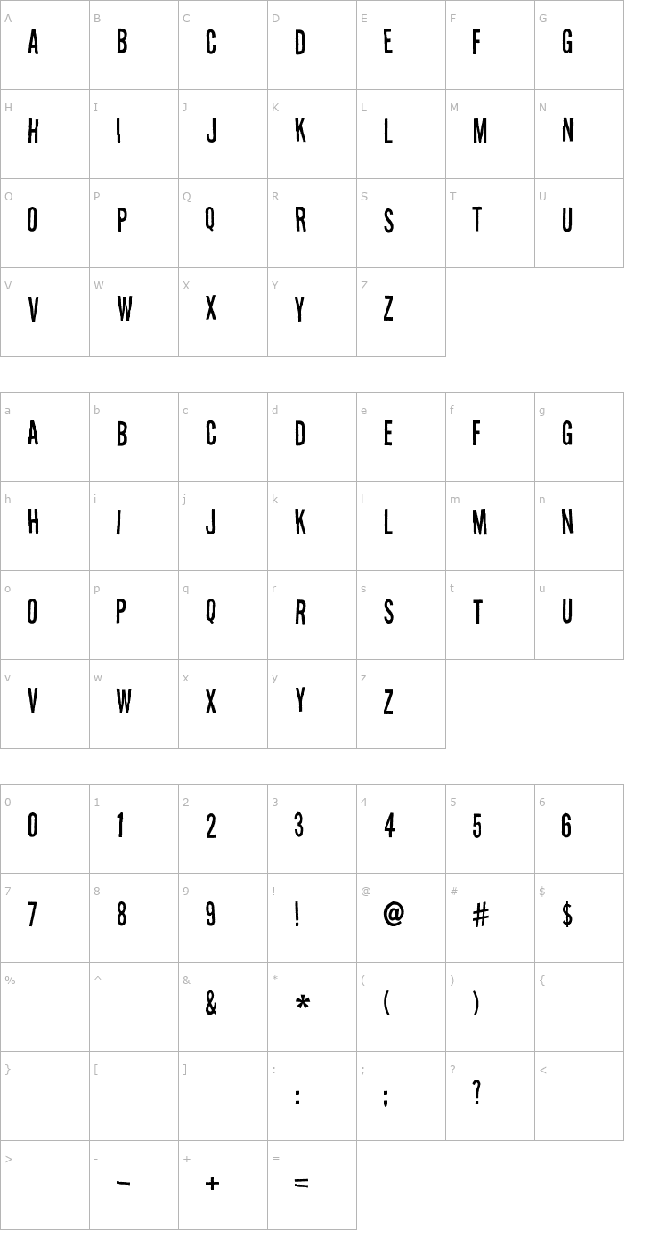 Character Map 2Peas Tasklist Font