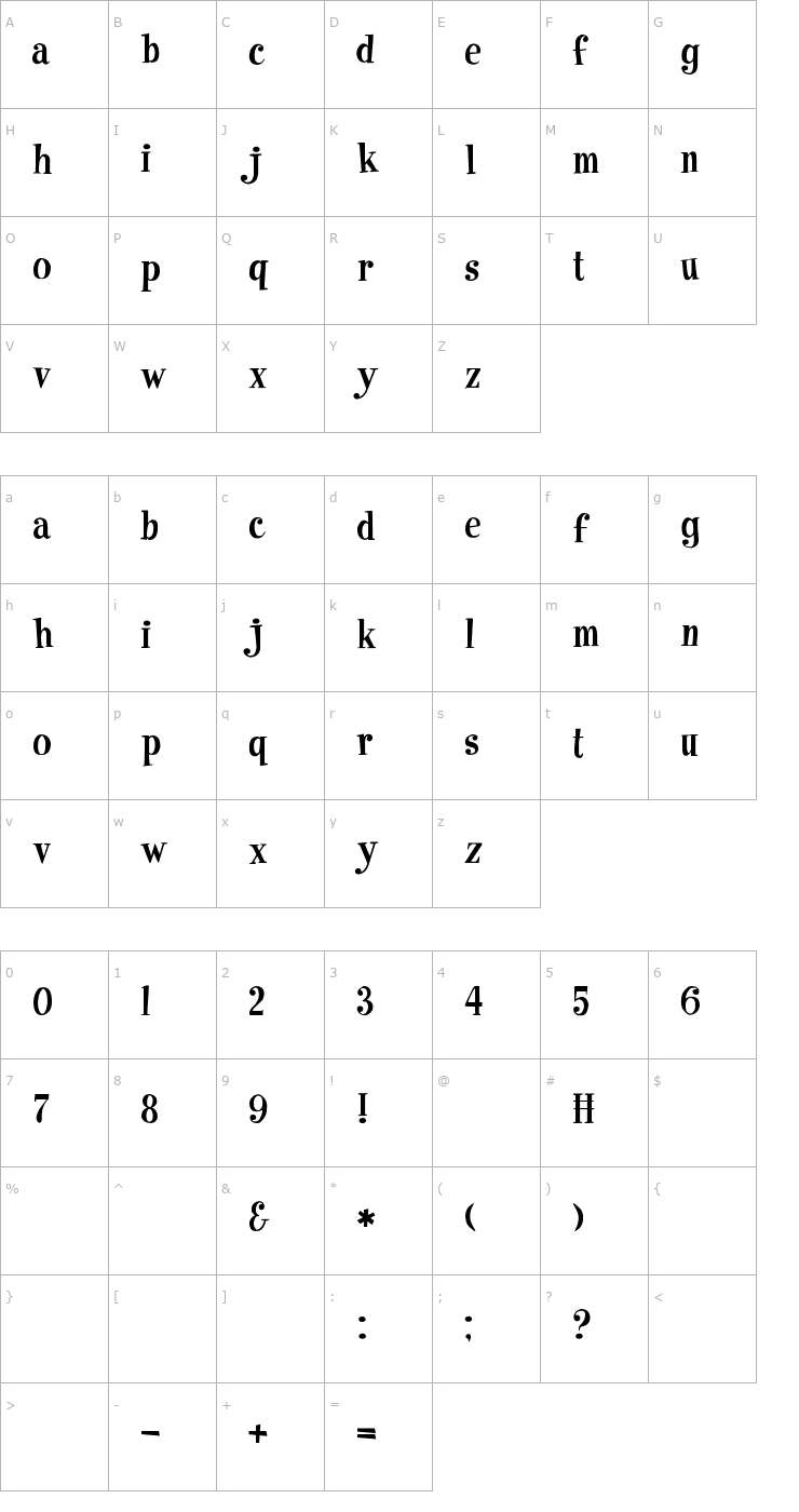 Character Map 2Peas Tiger Tails Font
