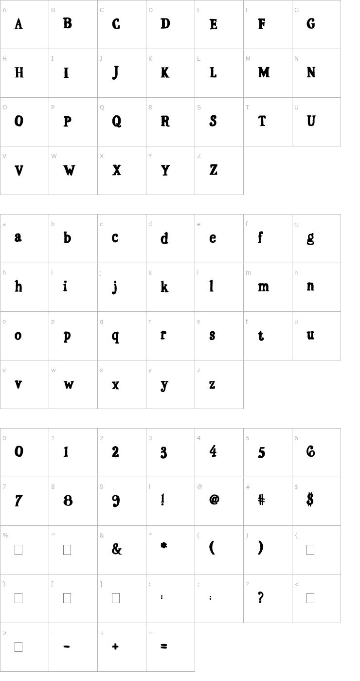 Character Map 2Peas Vegetable Soup Font