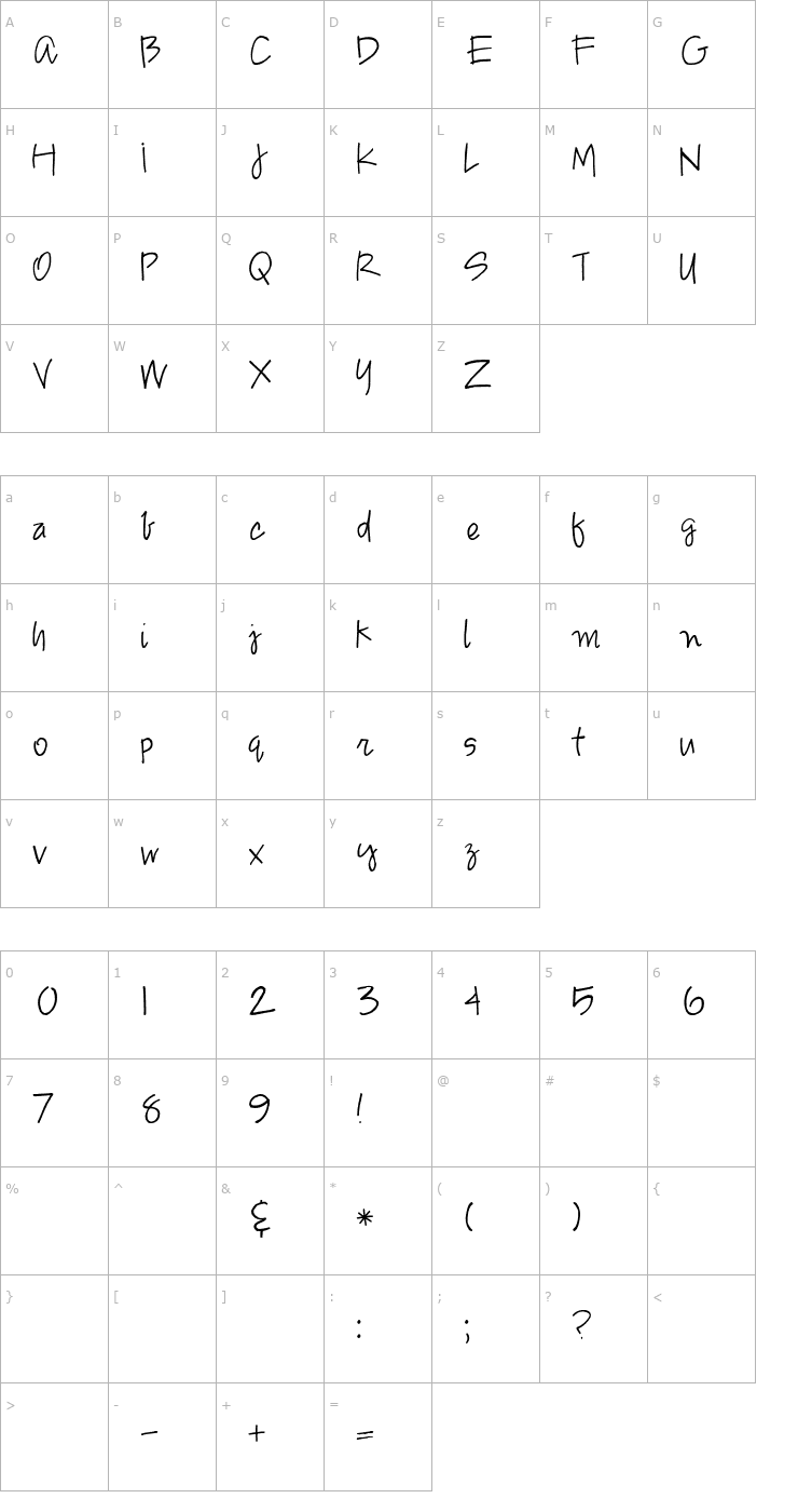 Character Map 2Peas YoYo Font