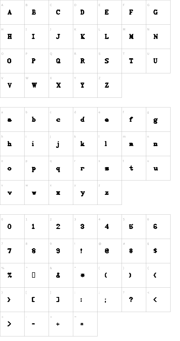Character Map 3000 Font