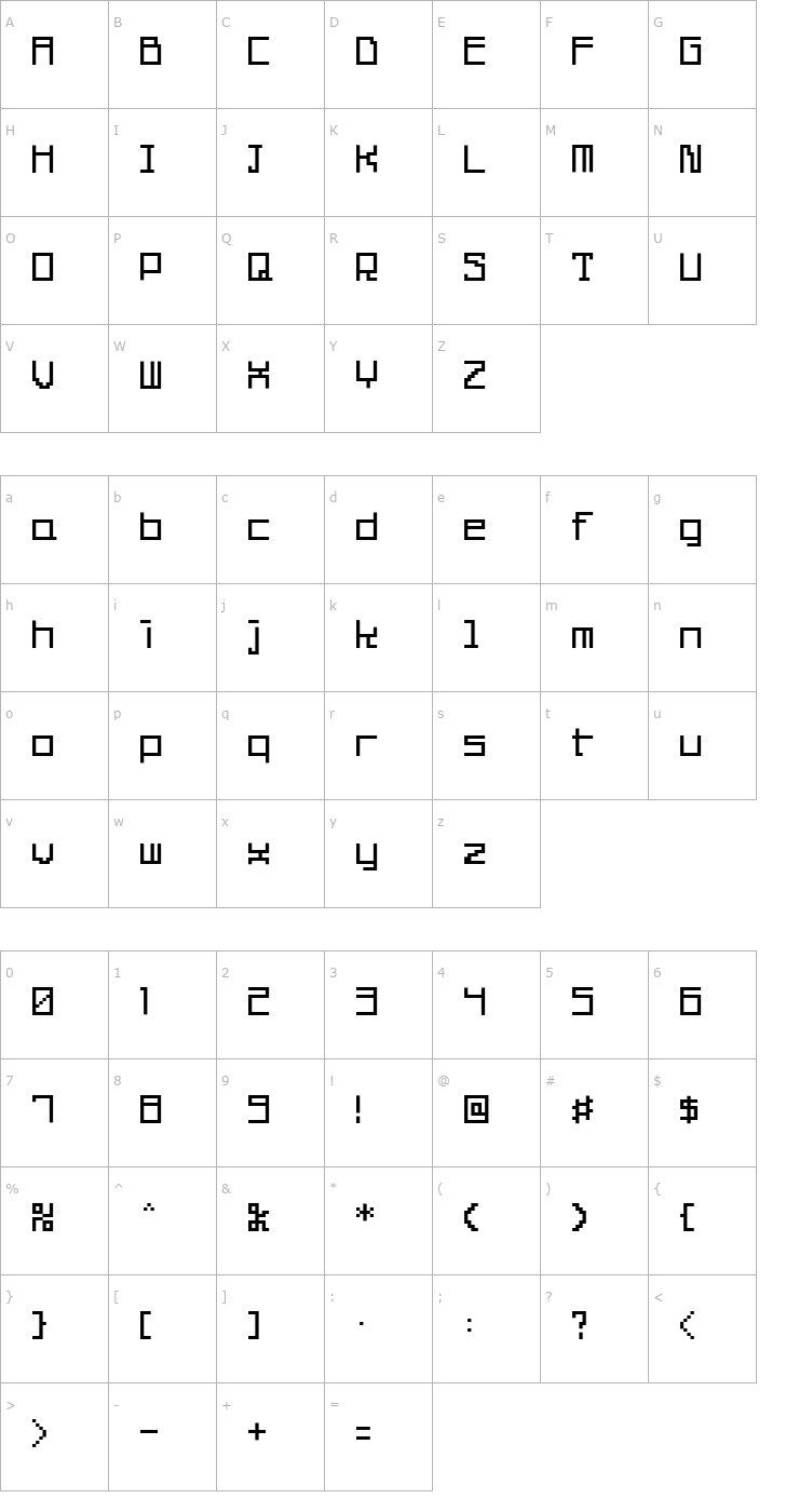 Character Map 59th street bridge song Font