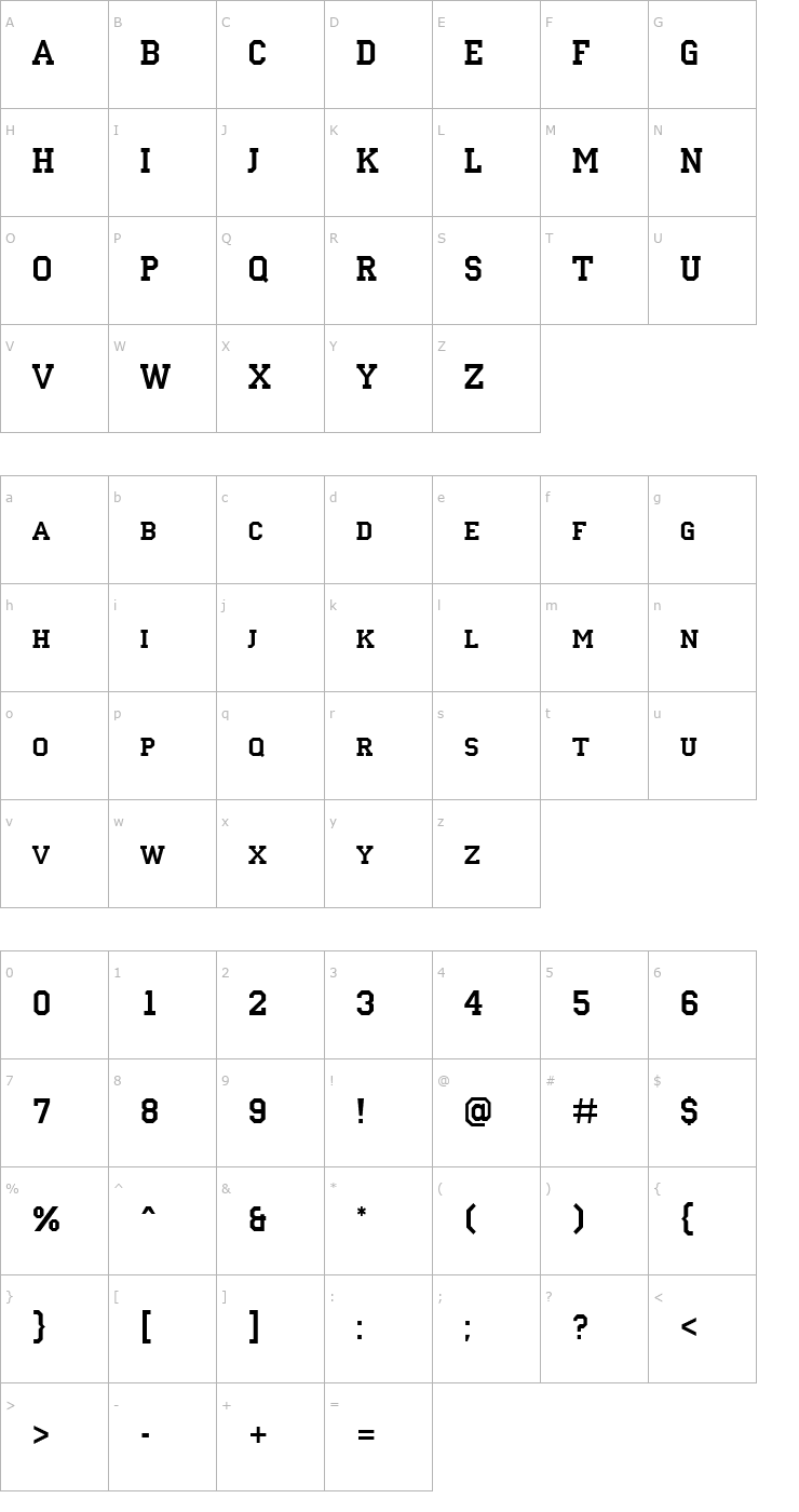 Character Map a_CampusCaps Font