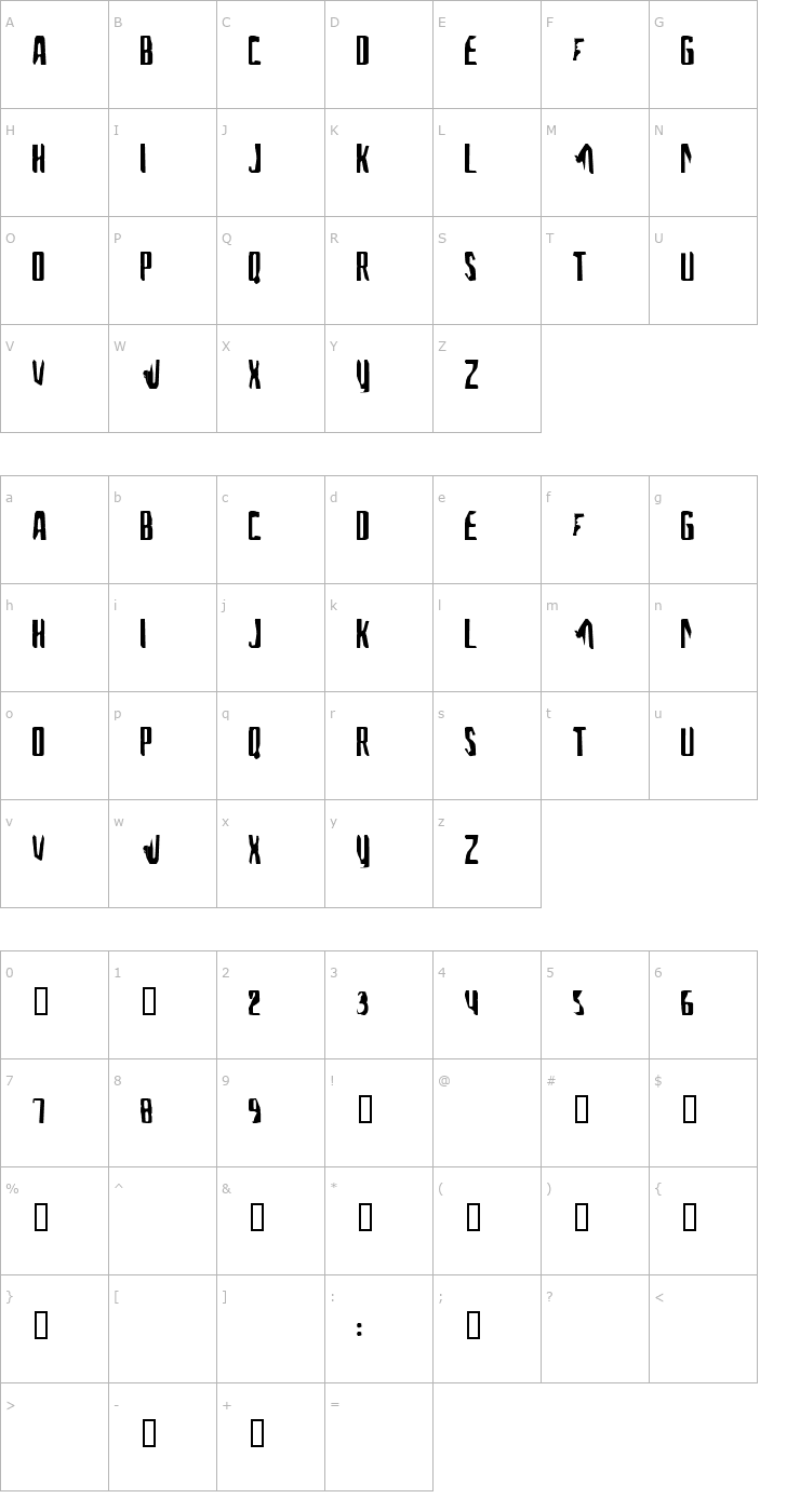 Character Map A Font For The Computer People Font