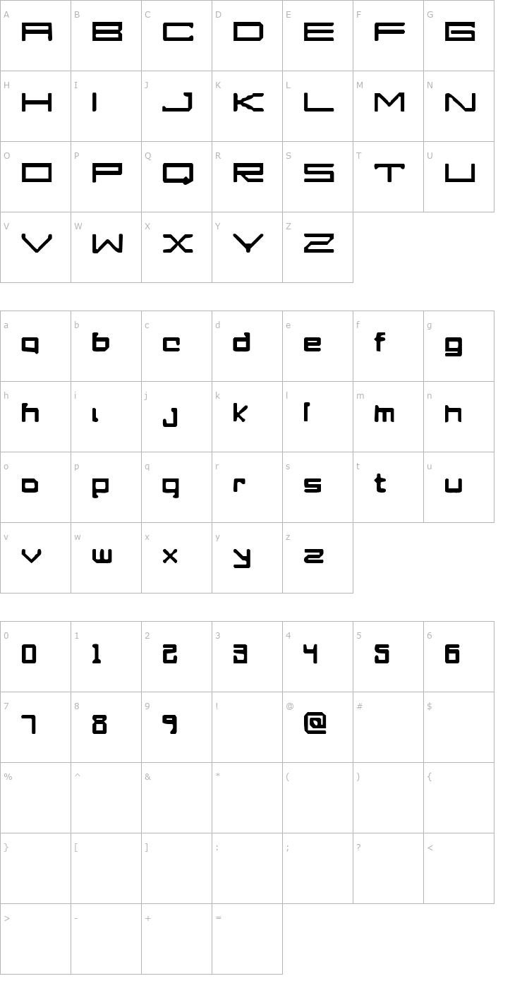 Character Map A Perfect Drowning Font