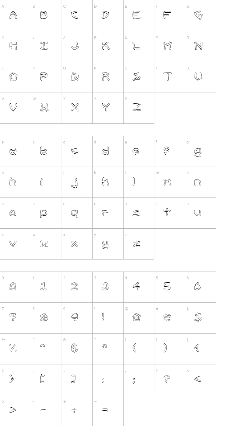 Character Map Accent Hotdog Font