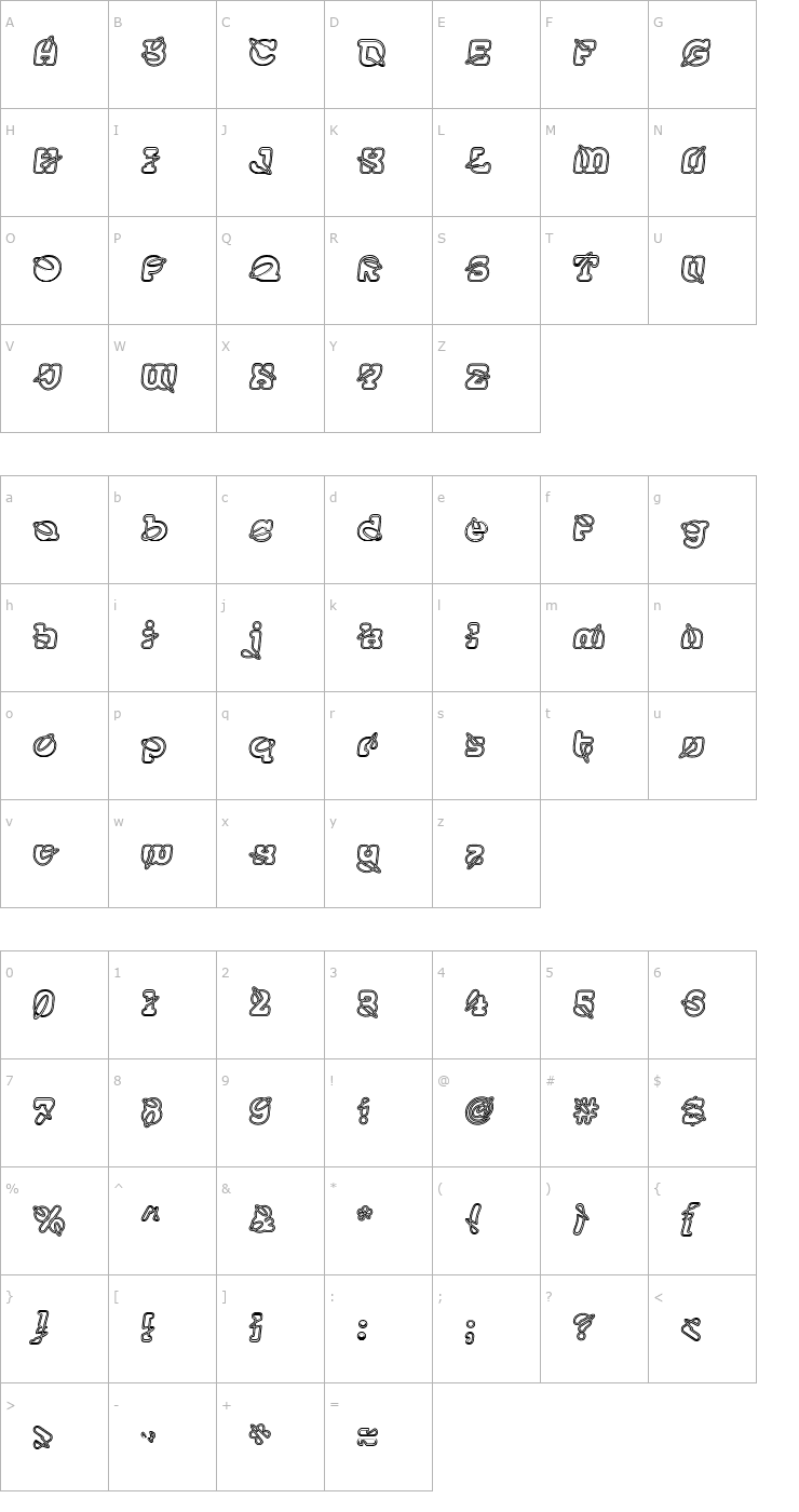 Character Map Accent Paper Clips Font