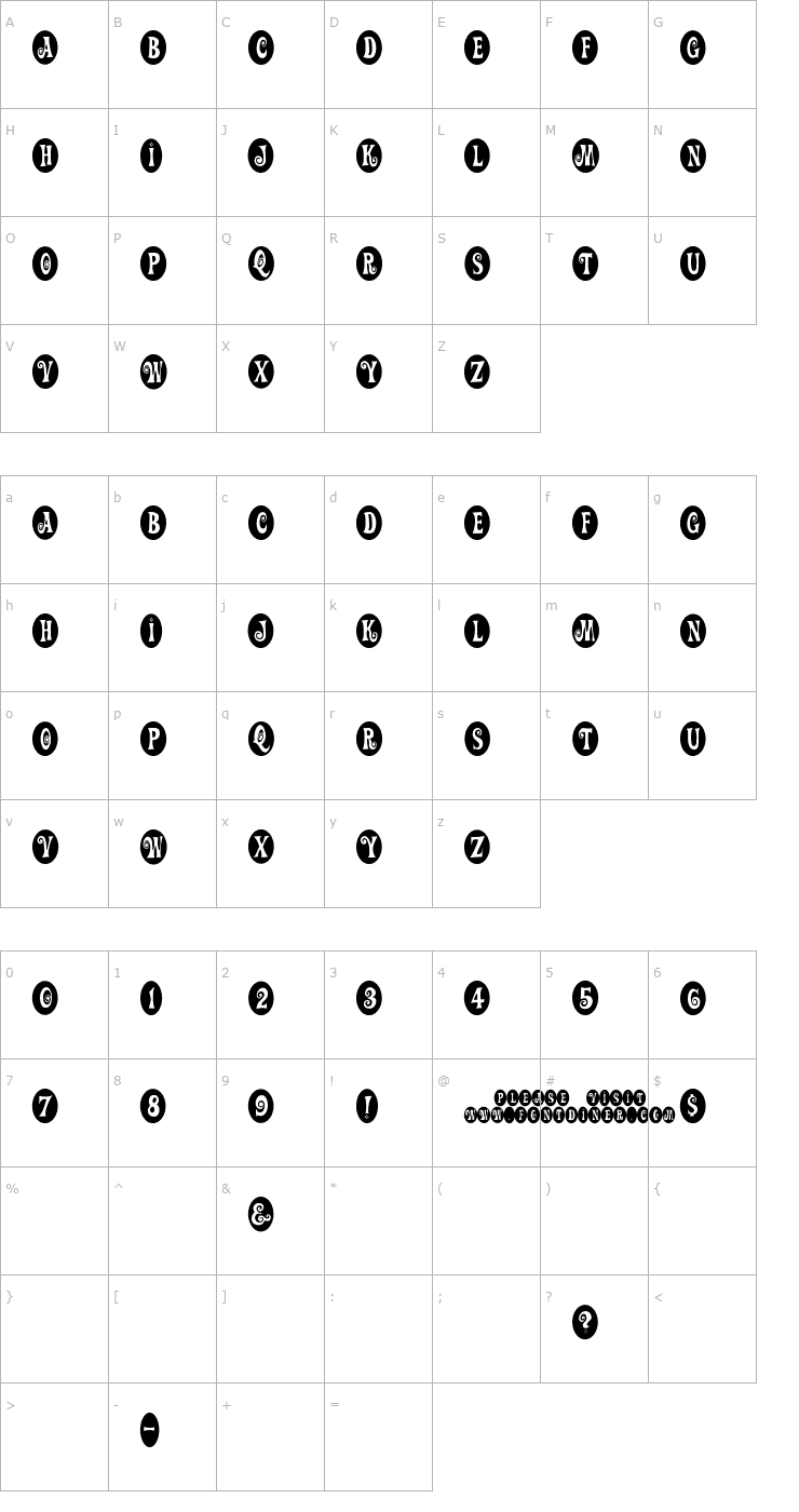 Character Map Action Is The Sequel Font