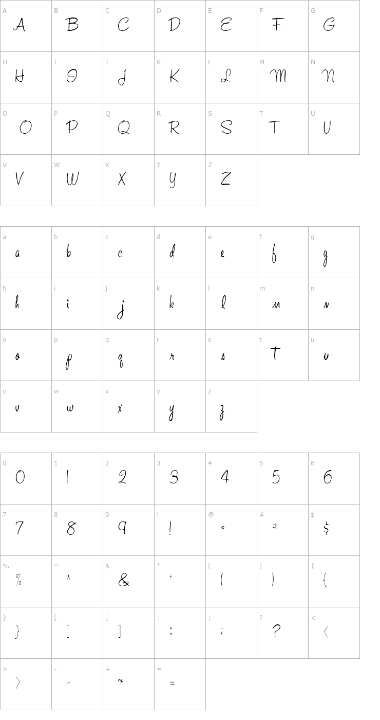 Character Map Ad Regular Font