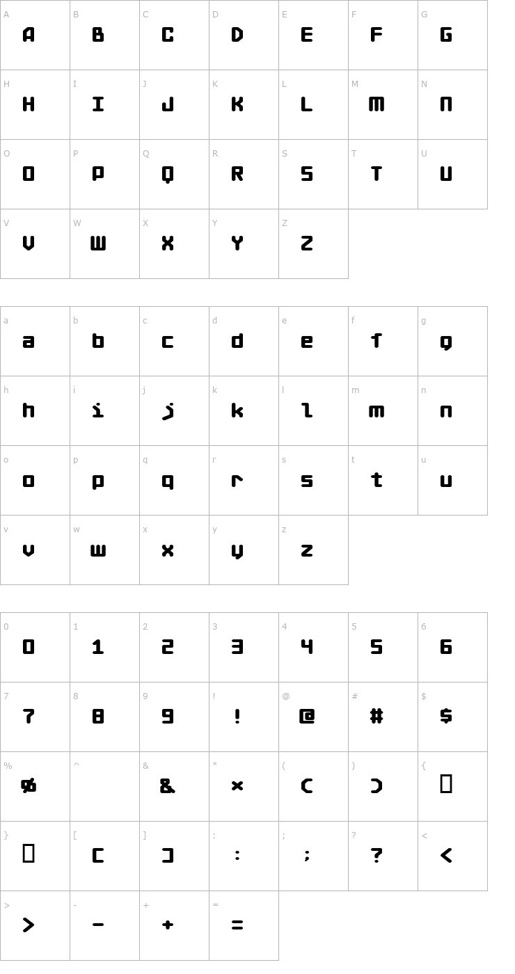 Character Map Add Electric City Font