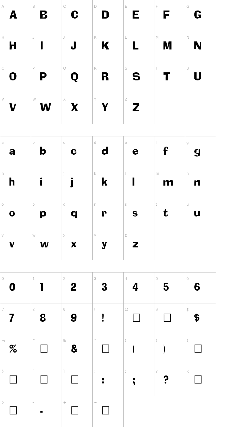 Character Map Addled Regular Font