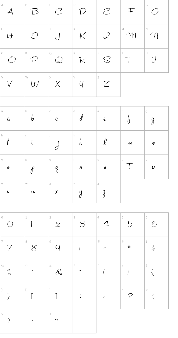 Character Map AdVentura33 Regular ttcon Font