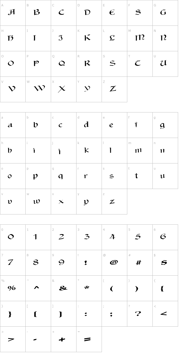 Character Map AgainstTheWind49 Regular ttext Font