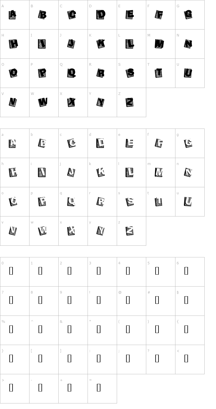 Character Map Agenda du Directeur Font