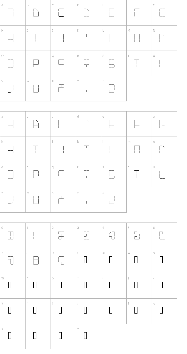 Character Map AI Stapler Font