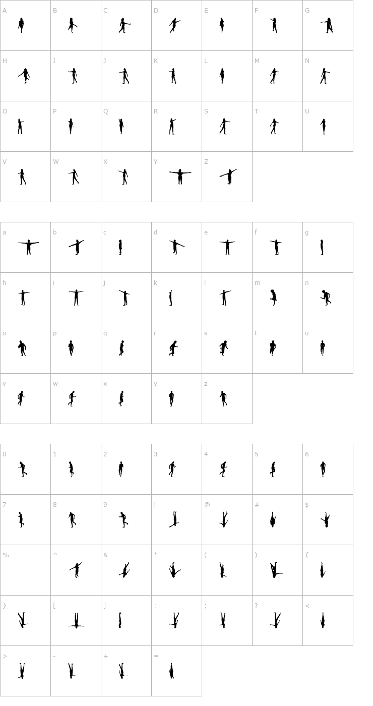 Character Map AIHeSheIt Font